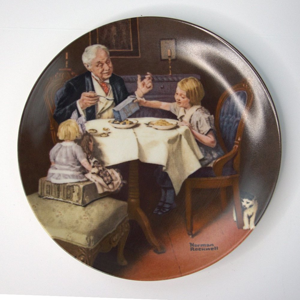 Norman Rockwell Plate The Gourmet Heritage Collection Plate #9 Vintage